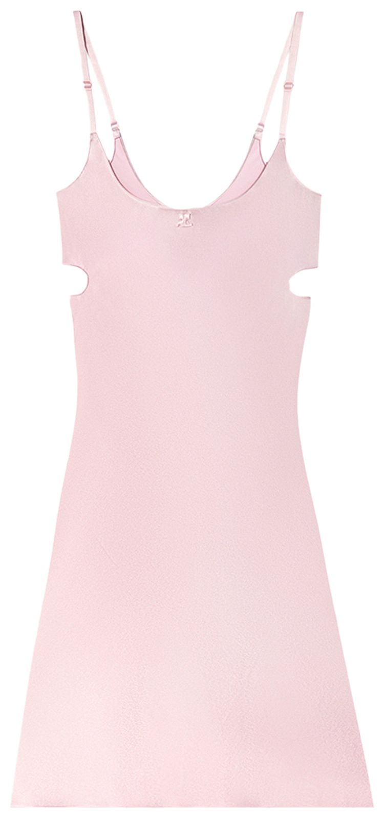 Courreges Lingerie Silk Mini Dress Light Pink