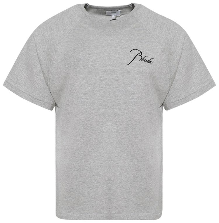Rhude Classique Raglan Tee Heather GreyBlack