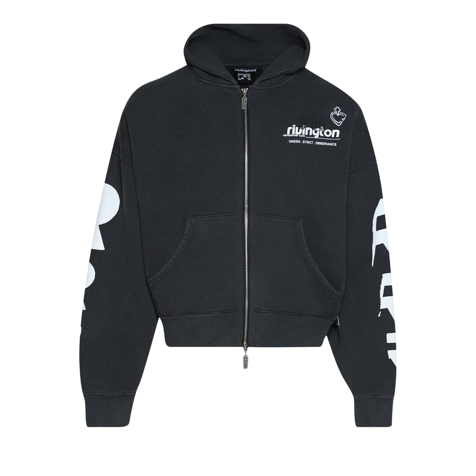 Buy RIVINGTON roi Rebis Membership USO Zip Hoodie 'Black' - MUSO