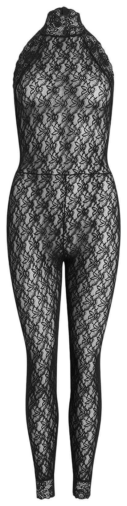 Patou Lace Jersey Catsuit Black
