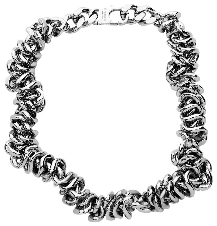 Dheygere Twisted Curb Chain Necklace Silver