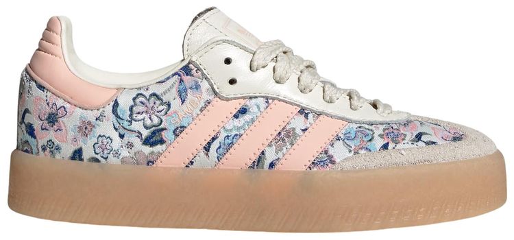 Liberty London x adidas Sambae Big Kid Off White Blush Pink Gum