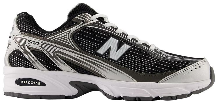 New Balance 509 Black White Silver Metallic