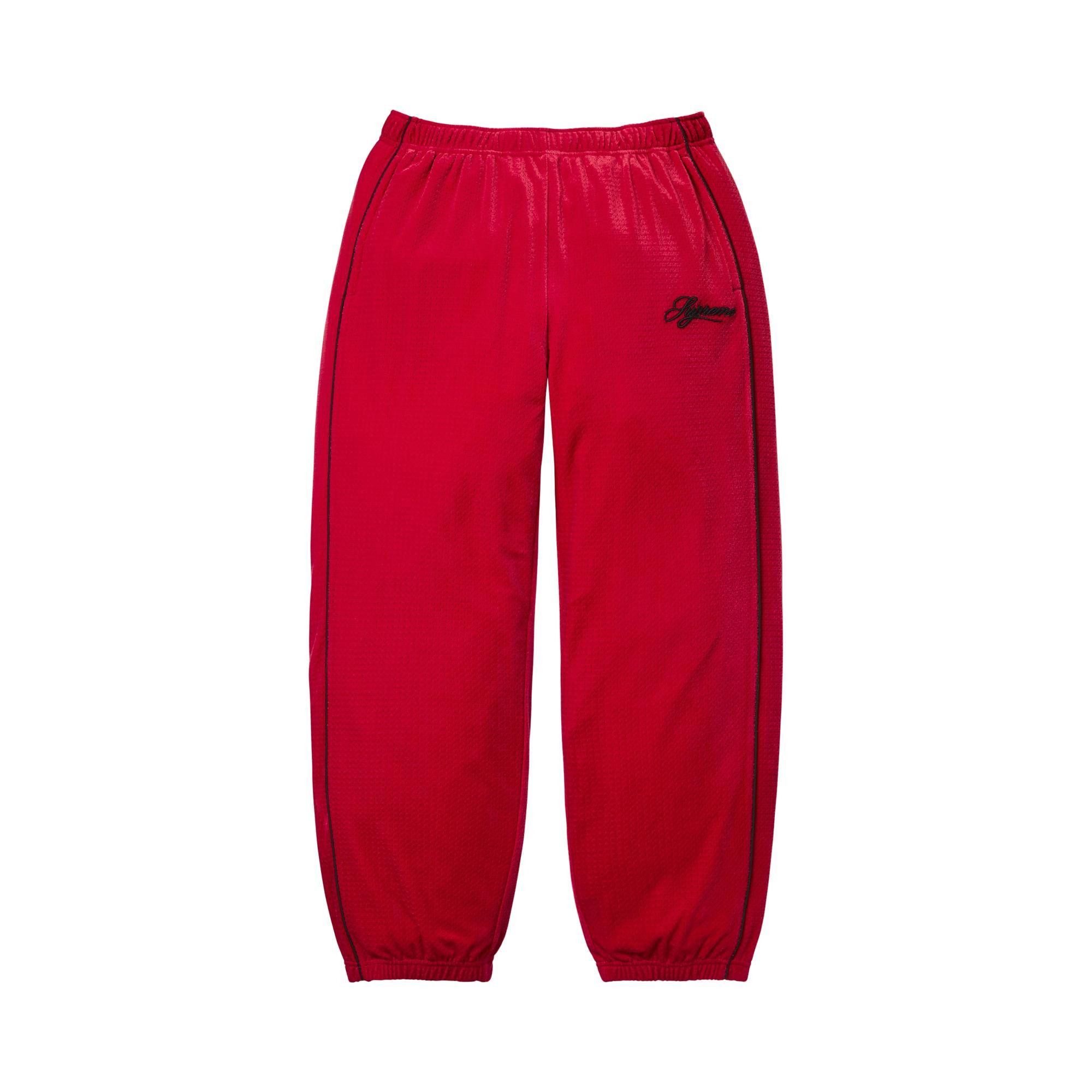 Buy Supreme Velour Mesh Track Pant 'Red' - SS26P14 RED | GOAT