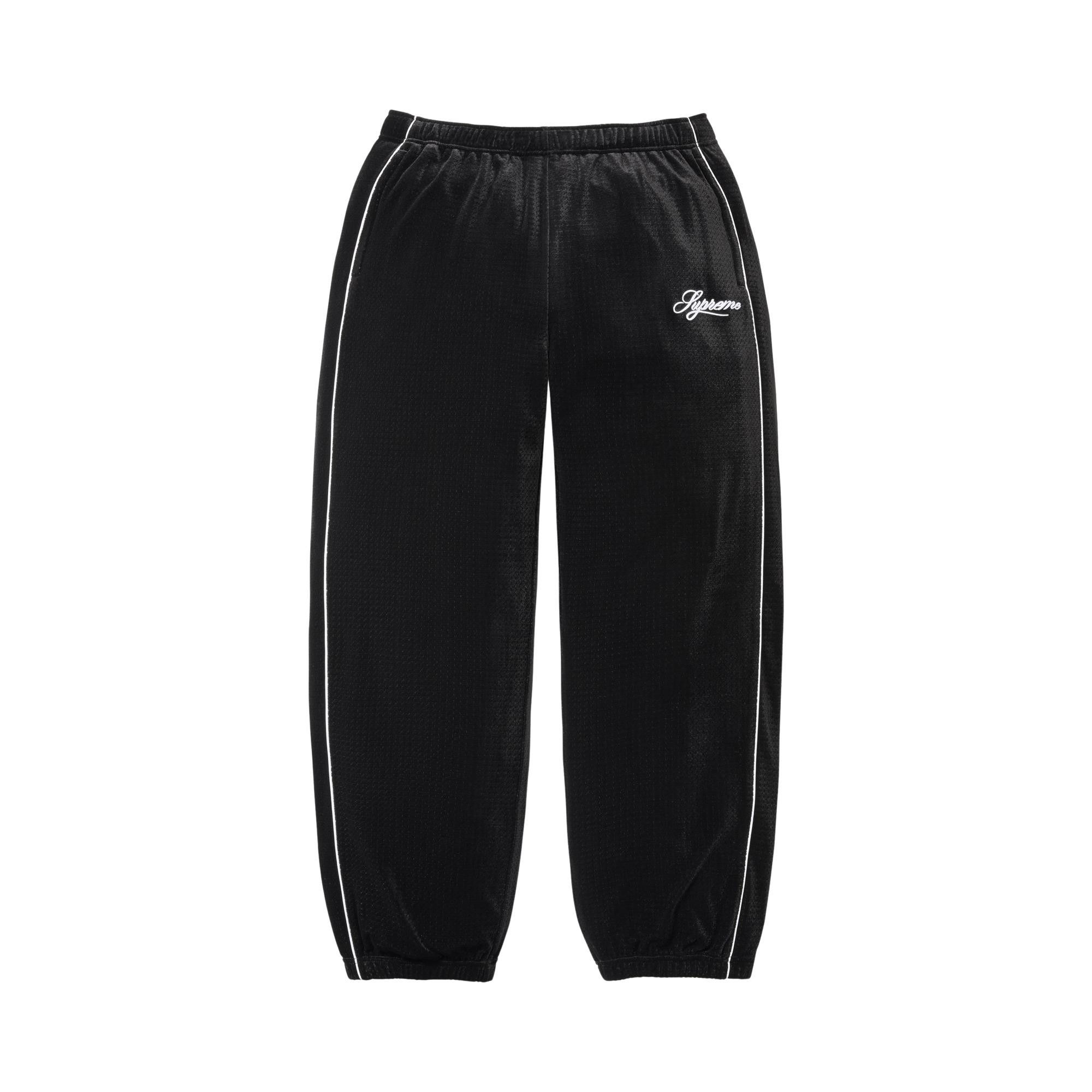 Buy Supreme Velour Mesh Track Pant 'Black' - SS26P14 BLACK | GOAT