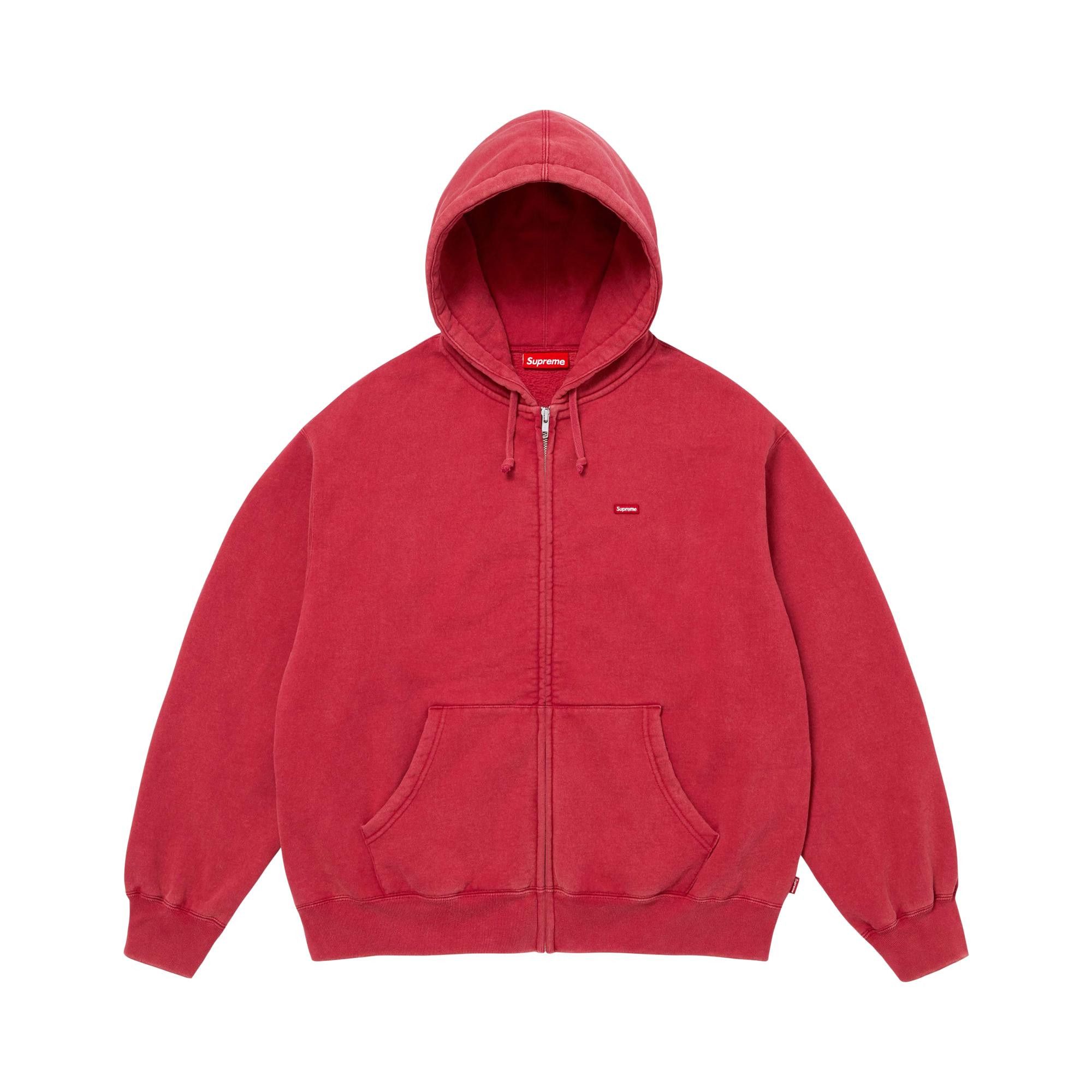Buy Supreme Small Box Zip Up Hooded Sweatshirt 'Dark Red Buy Supreme Small Box Zip Up Hooded Sweatshirt 'Dark Red