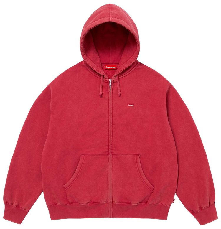 Supreme Small Box Zip Up Hooded Sweatshirt Dark Red
