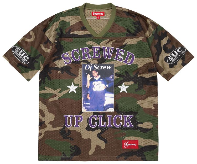 Supreme x Dj Screw Jersey Woodland Camo