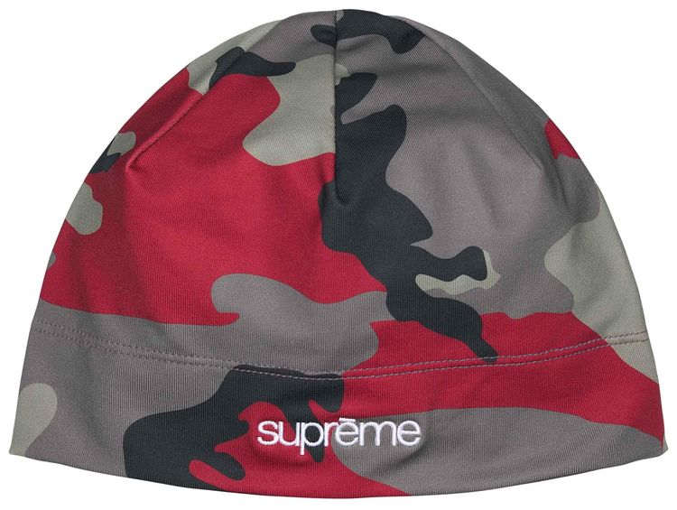 Supreme Base Layer Beanie Red Camo