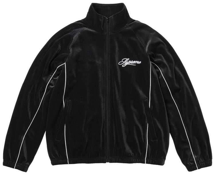 Supreme Velour Mesh Track Jacket Black