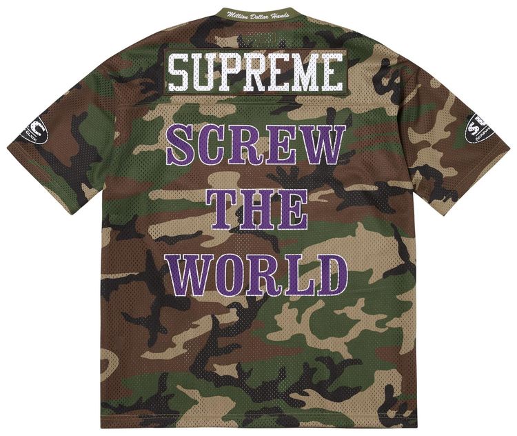 Supreme x Dj Screw Jersey Woodland Camo