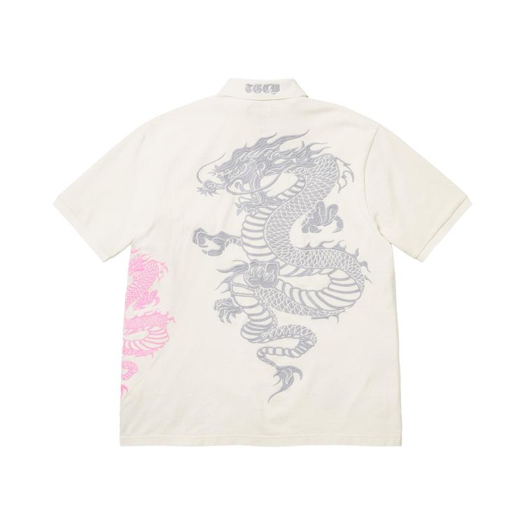 Supreme x The Great China Wall Dragon Polo White
