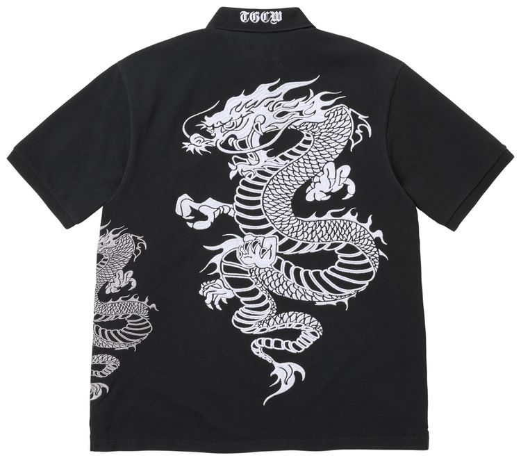 Supreme x The Great China Wall Dragon Polo Black