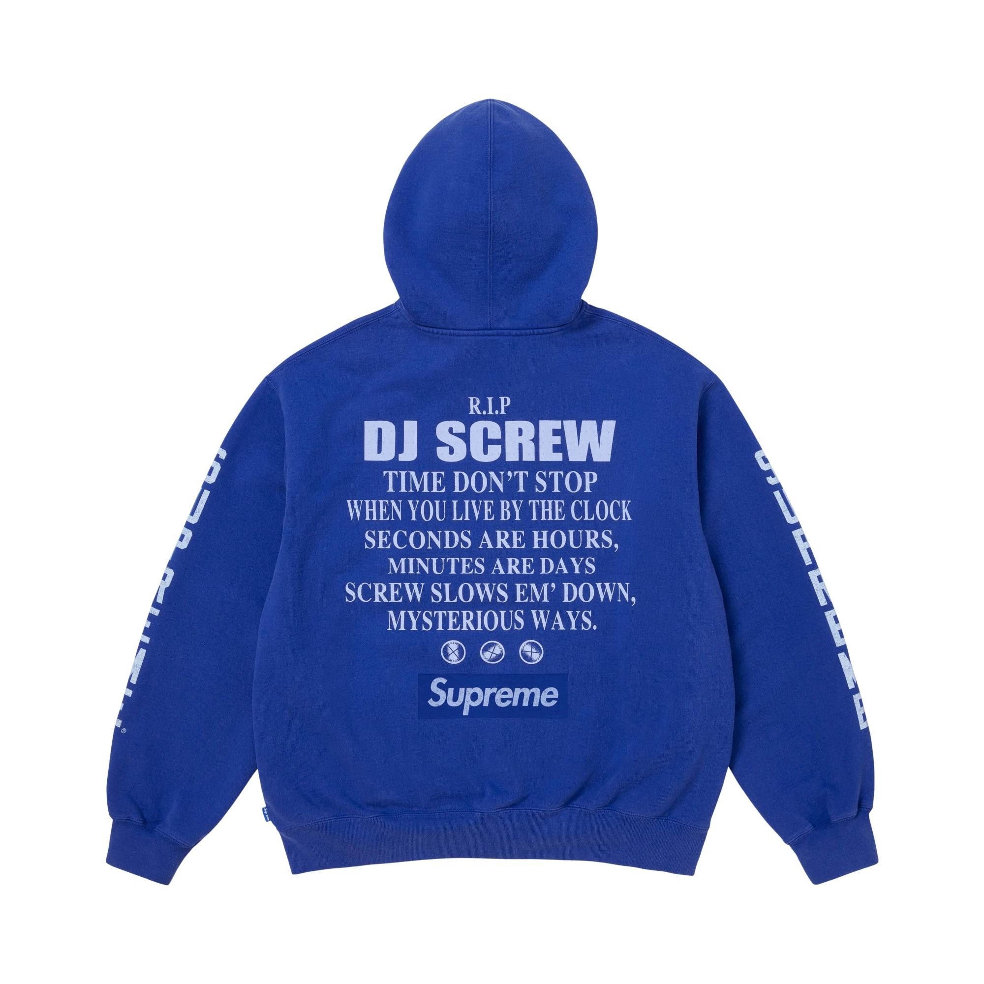 Buy Supreme x Dj Screw Zip Up Hooded Sweatshirt 'Royal' - SS26SW53