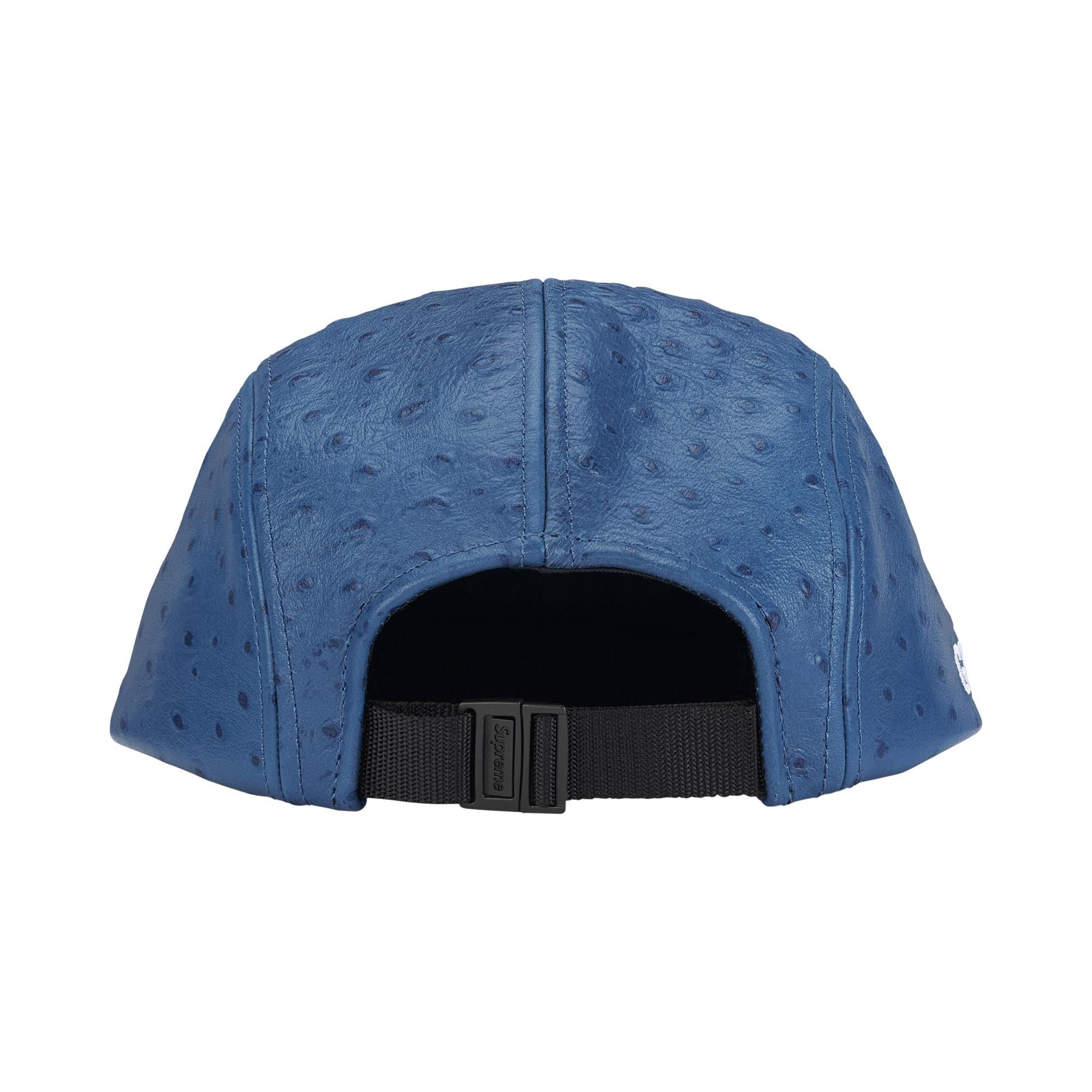 Buy Supreme Ostrich Embossed Leather GORE-TEX Camp Cap 'Blue