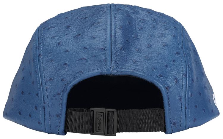 Supreme Ostrich Embossed Leather GORE TEX Camp Cap Blue