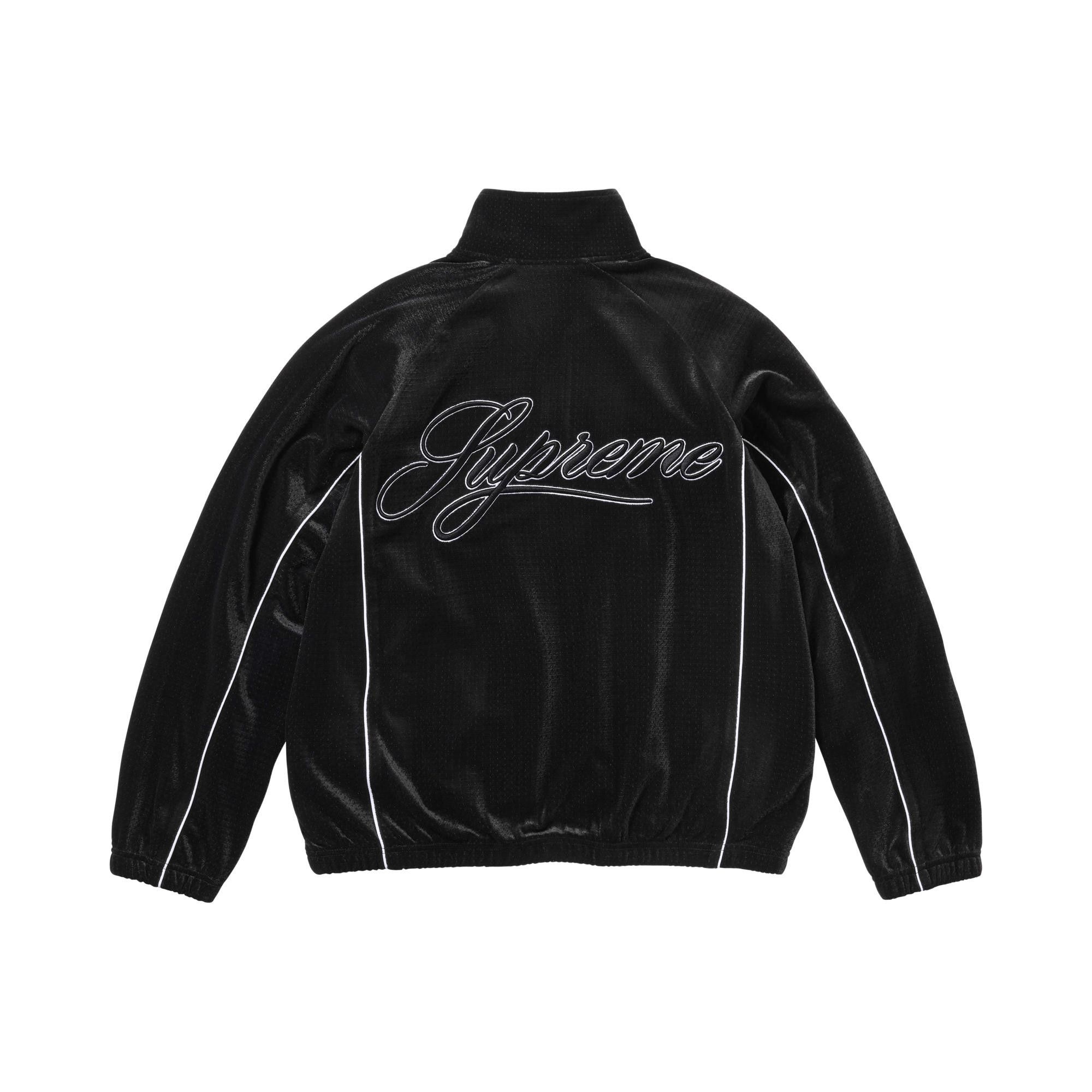 Buy Supreme Velour Mesh Track Jacket 'Black' - SS26J31 BLACK | GOAT