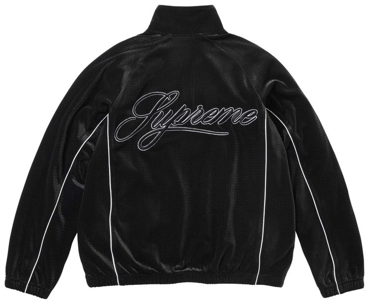 Supreme Velour Mesh Track Jacket Black