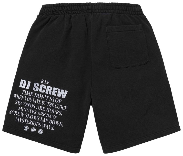 Supreme x Dj Screw Sweatshort Black