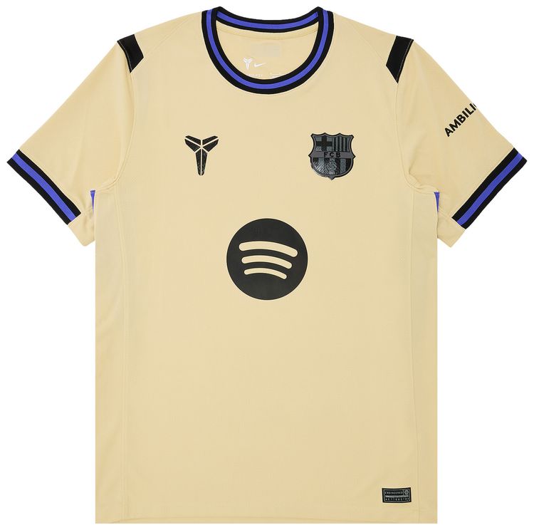 Nike x Kobe FC Barcelona 202526 Stadium Away Jersey Team GoldTeam GoldPersian VioletBlack