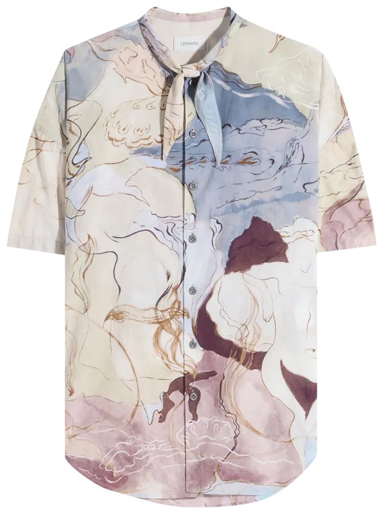 Lemaire Short Sleeve Foulard Shirt Multicolor