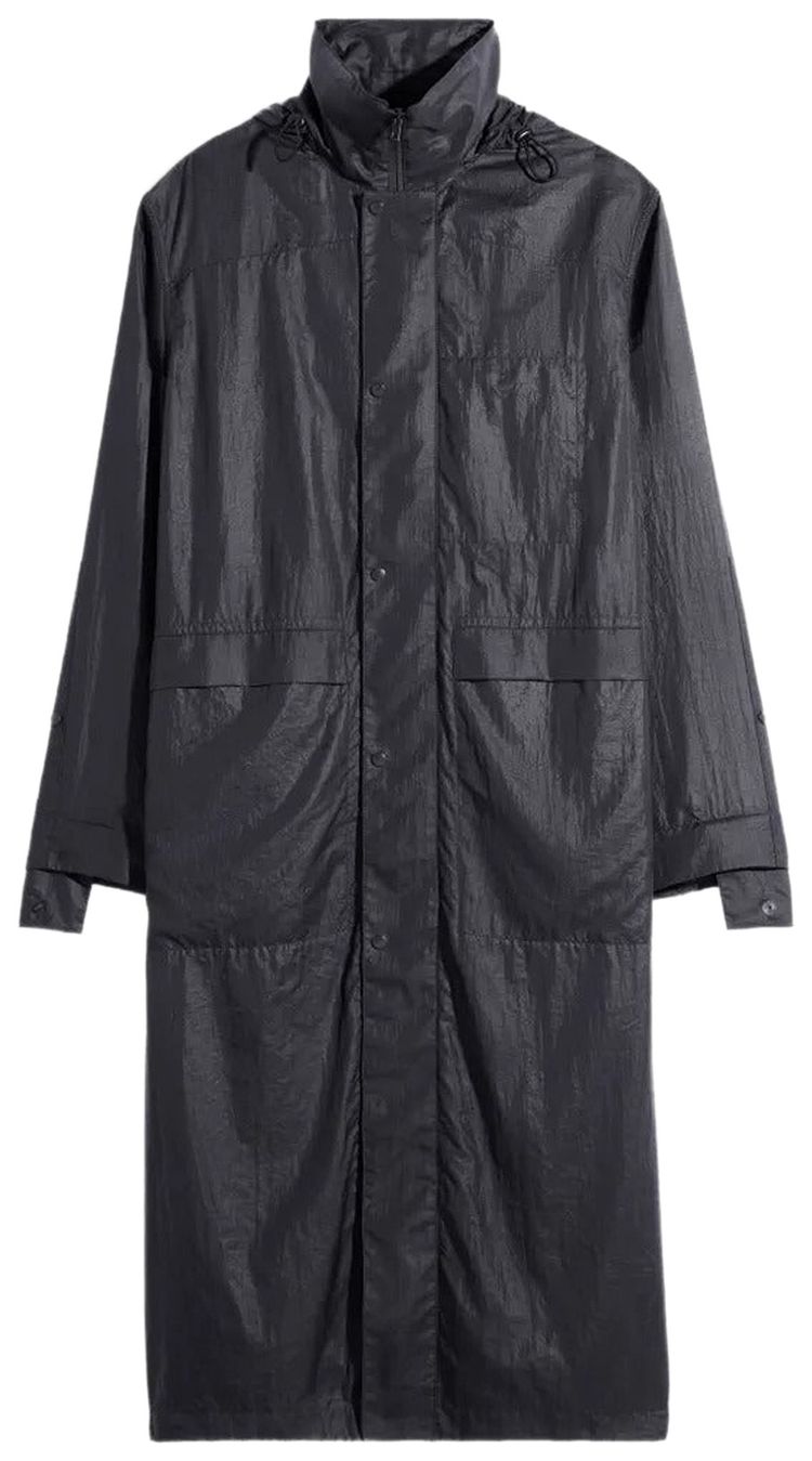 Lemaire Hooded Raincoat Ash Black