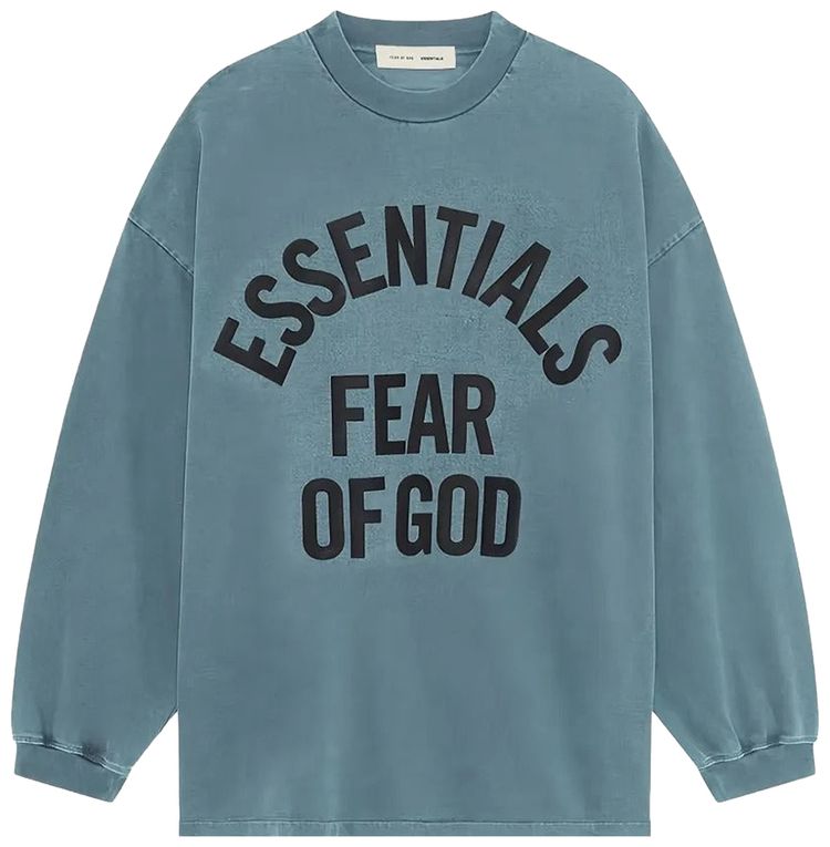 Fear of God Essentials Campus 90s Long Sleeve Tee Faded Coastal