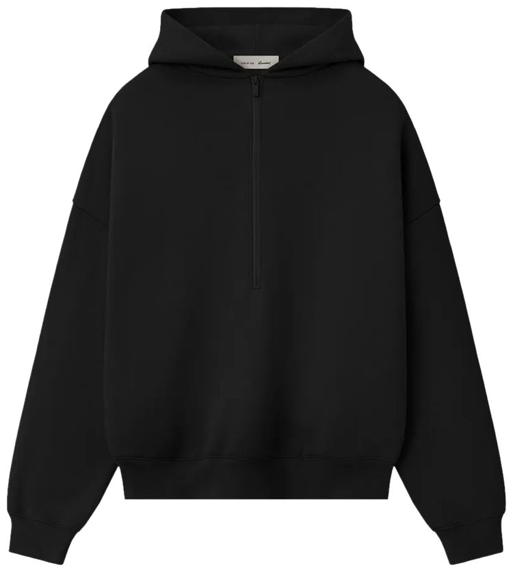 Fear of God Essentials Property Lounge Half Zip Hoodie Black