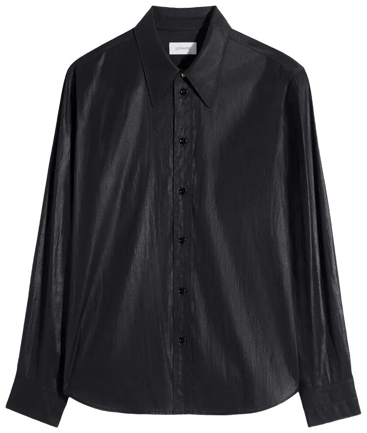 Lemaire Pointed Collar Surrealist Shirt Caviar