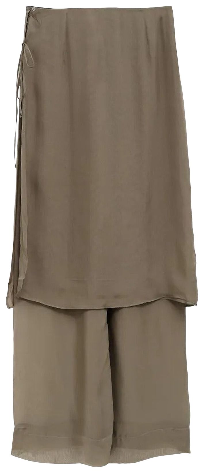 Paloma Wool Low Silk Archive Skirt Khaki