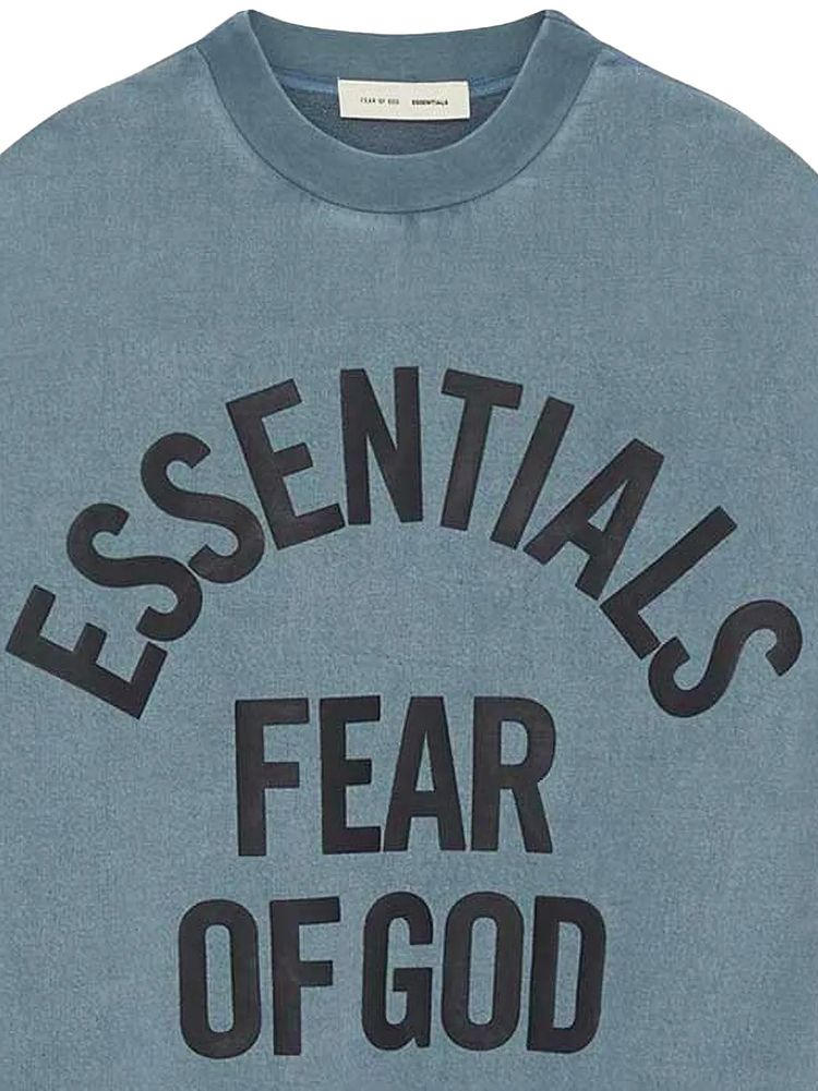 Fear of God Essentials Campus 90s Crewneck Sweatshirt Faded Coastal