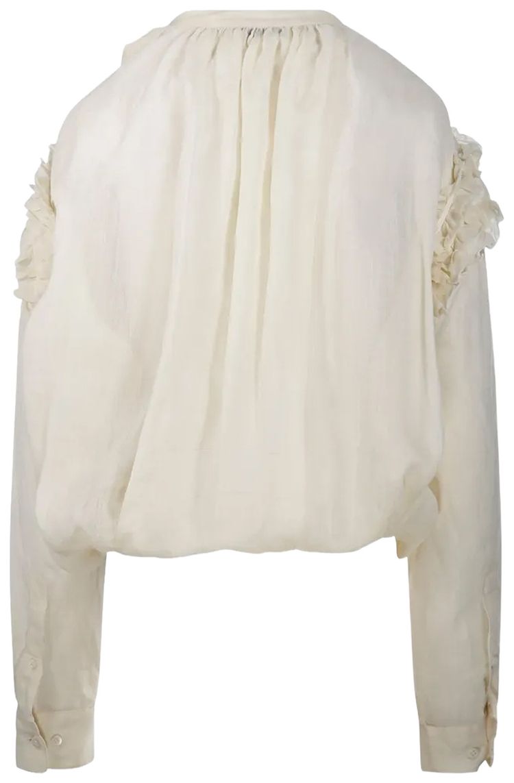Dries Van Noten Mousseline Ramie Shirt Ivory