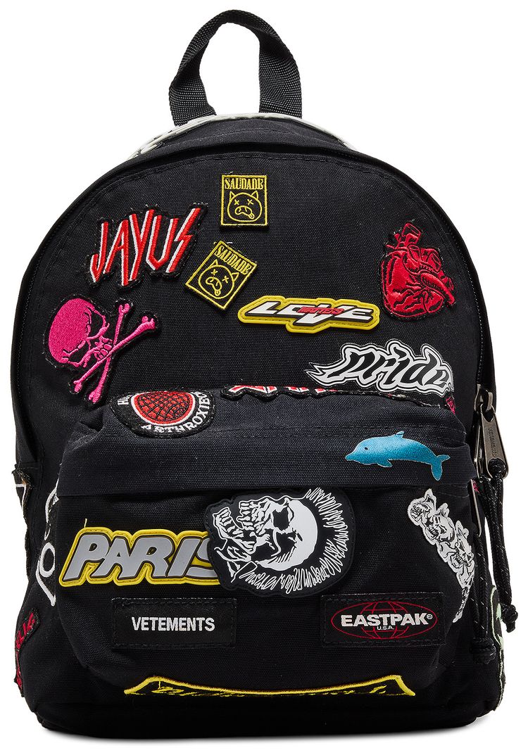 Vetements Mini Embroidered Sticker Backpack Multicolor