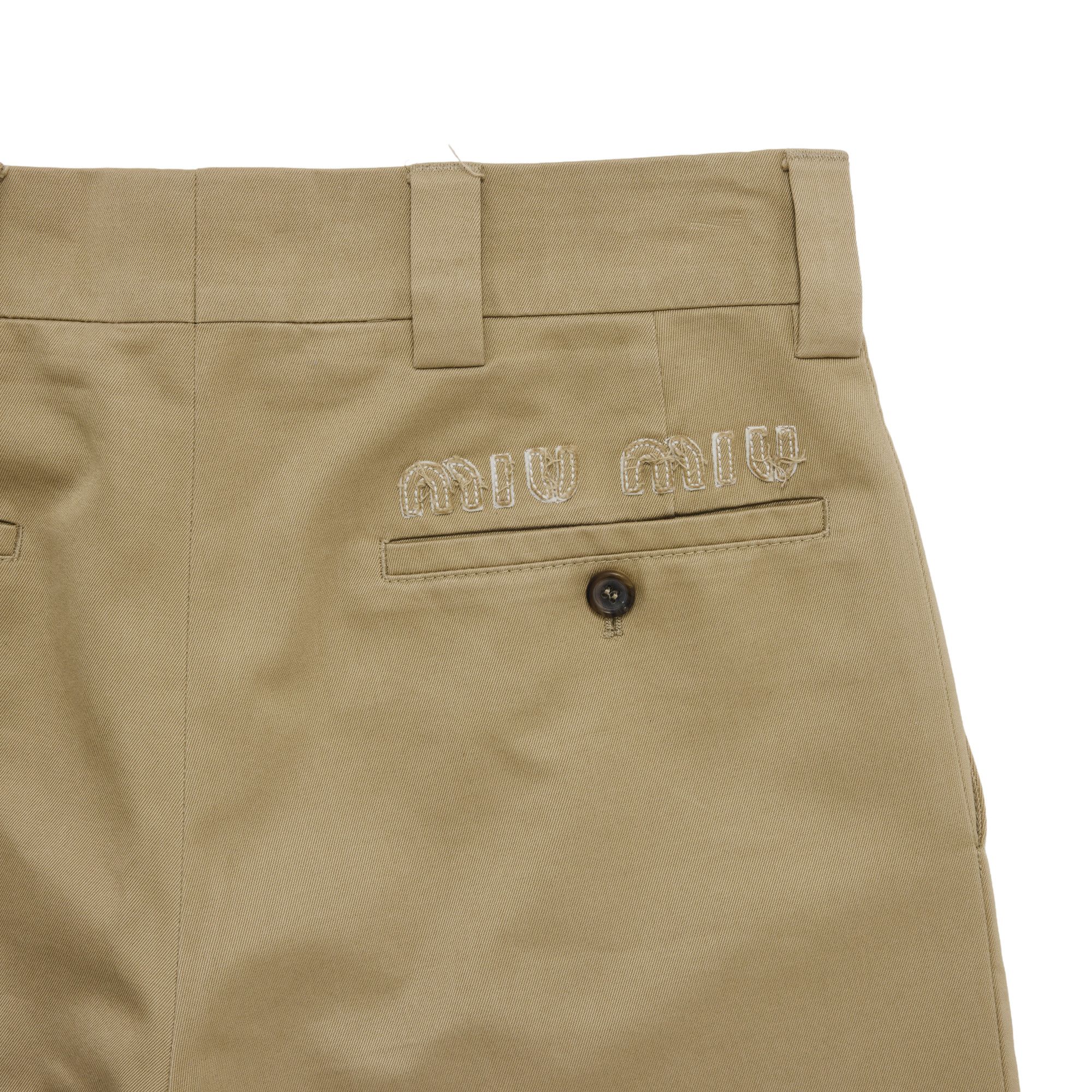 Buy Miu Miu Layered Chino Shorts 'Beige' - AMM1 2021 2310 MP1570