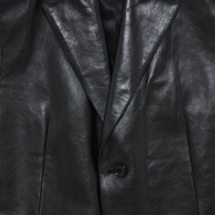 MM6 Maison Margiela Sheepskin Leather Sleeveless Gilet Black