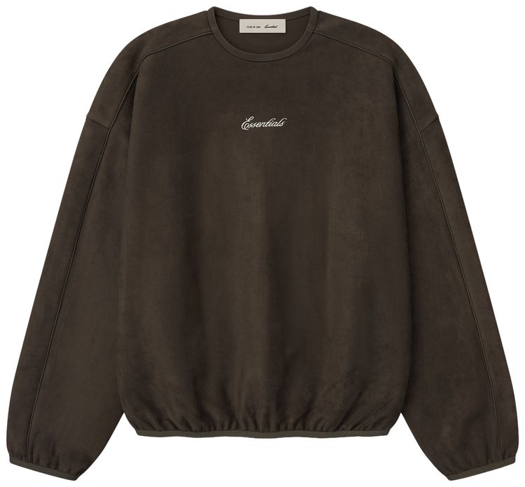 Fear of God Essentials Signature Modern Crewneck With Piping Sweatshirt Brown