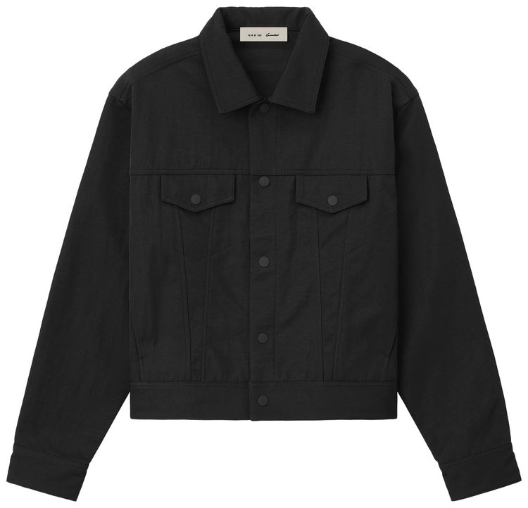 Fear of God Essentials Trucker Jacket Vintage Black