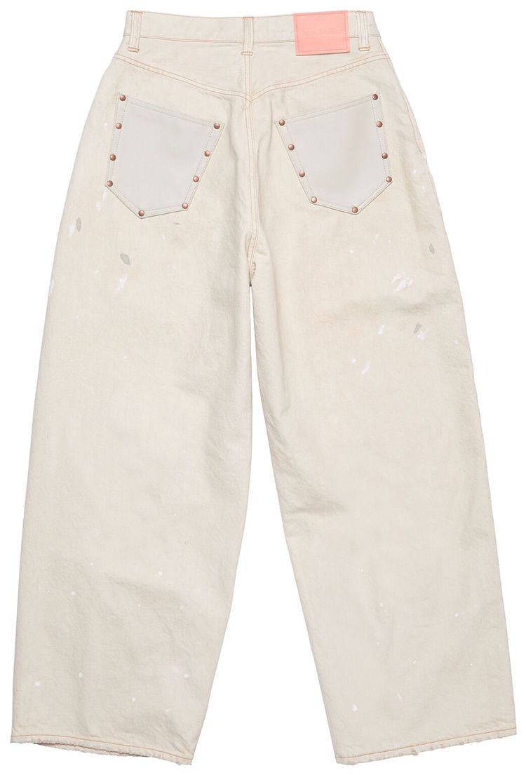 Acne Studios Wide Leg Pocket Denim Jeans White