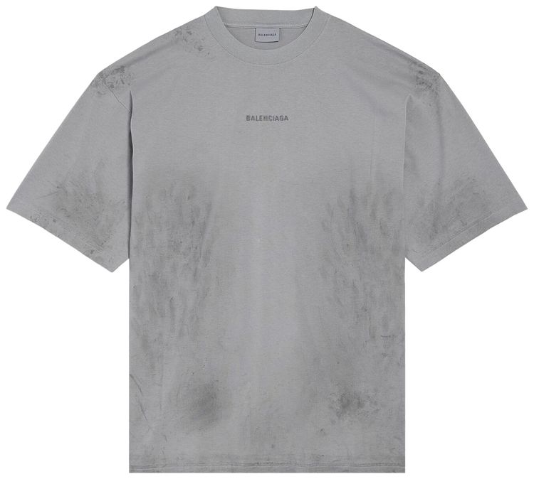 Balenciaga Medium Fit T Shirt Grey