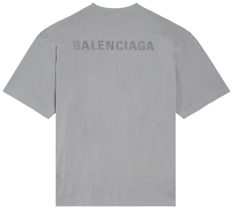 Balenciaga Medium Fit T Shirt Grey