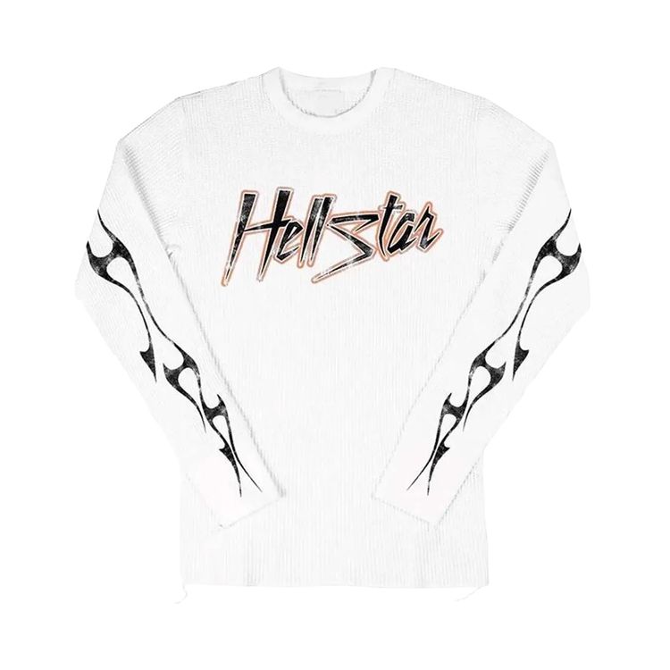 Hellstar Down The Paradise Path Long Sleeve T Shirt White