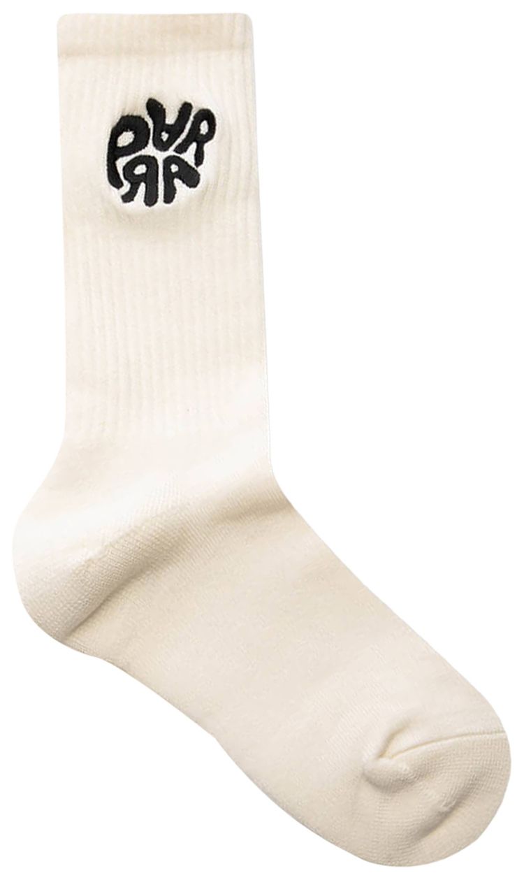 Parra 1976 Logo Crew Socks Off White