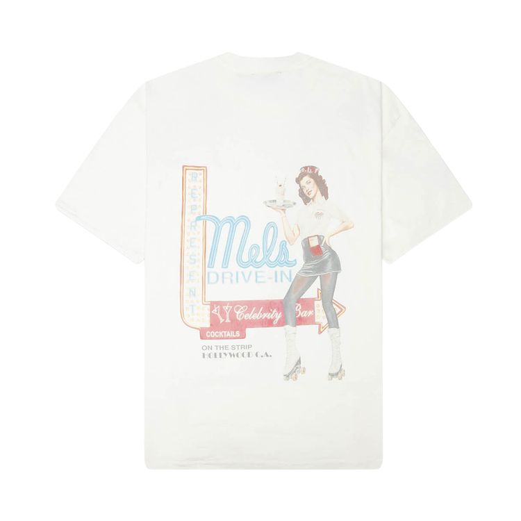 Represent Clo x Mels Diner T Shirt Flat White