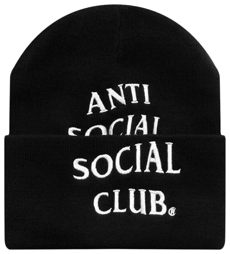 Anti Social Social Club Embroidered Beanie Black