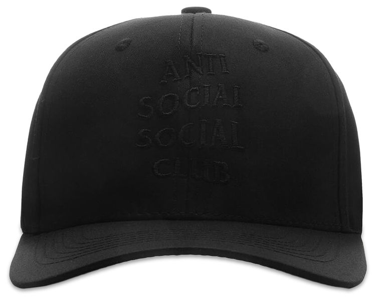Anti Social Social Club Tonal Embroidered Cap Black