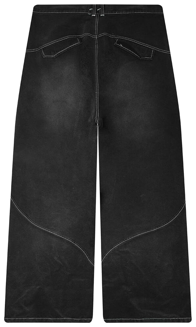 Jungles Denim Slant Pant Washed Black
