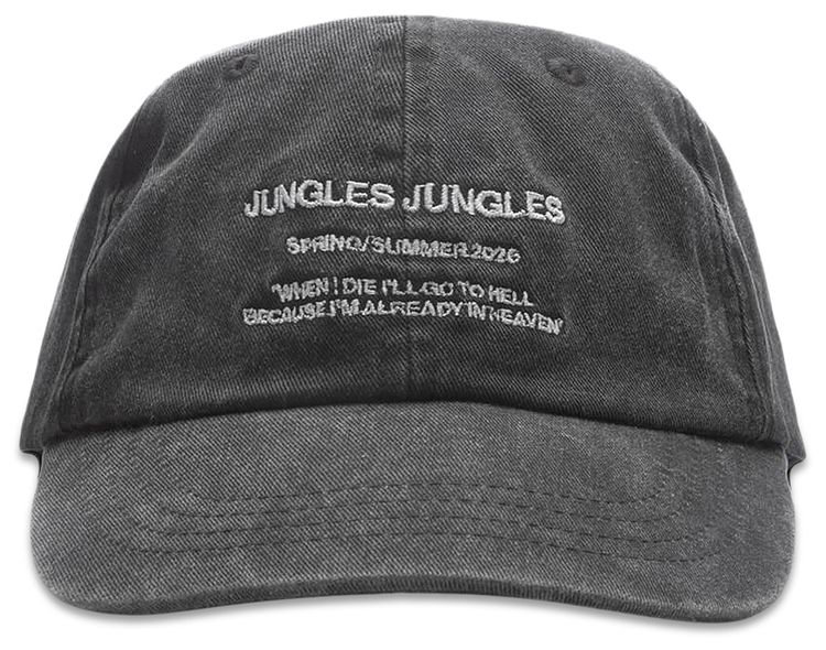 Jungles Spring Summer Cap Washed Black