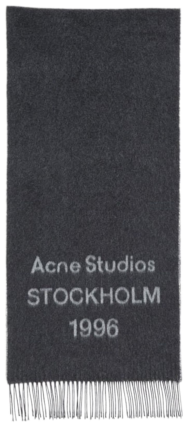 Acne Studios Logo Scarf BlackWhite