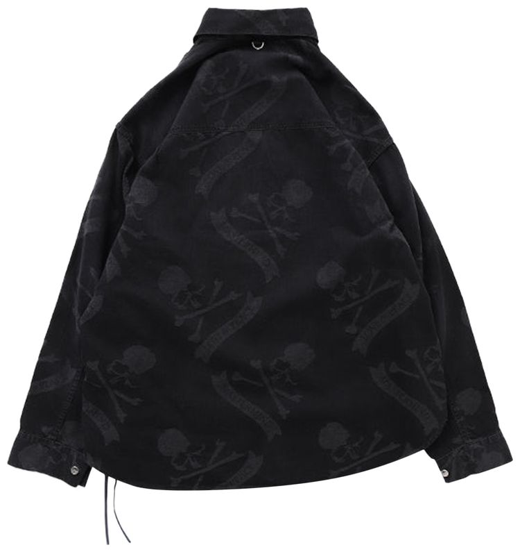Mastermind World Aloha Denim Long Sleeve Shirt Black