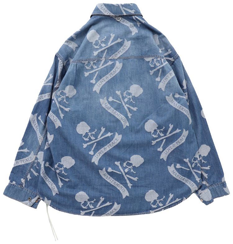 Mastermind World Aloha Denim Long Sleeve Shirt Indigo